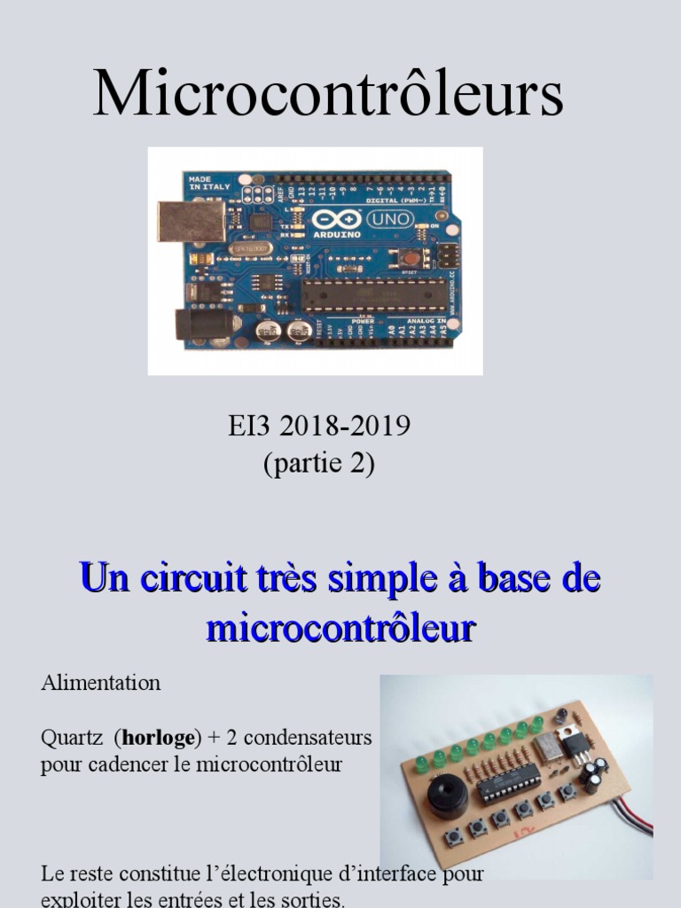 Microcontrôleurs et Programmation Arduino | PDF | Entrée/Sortie ...