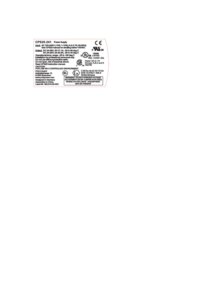 Computer Power Supply Specs