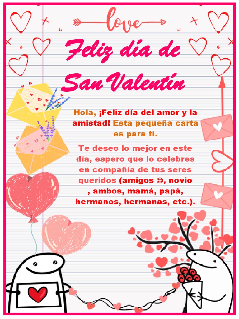 Cartas para el Día del Amor y la Amistad | PDF | Poesía
