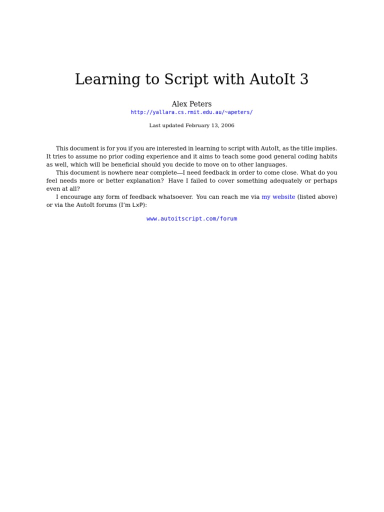 Script With Autoit PDF Parameter Programming) Variable