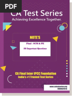 Ca Final - Strategic Cost Management and Performance Evaluation 50 Important Queestions 1670727583800681