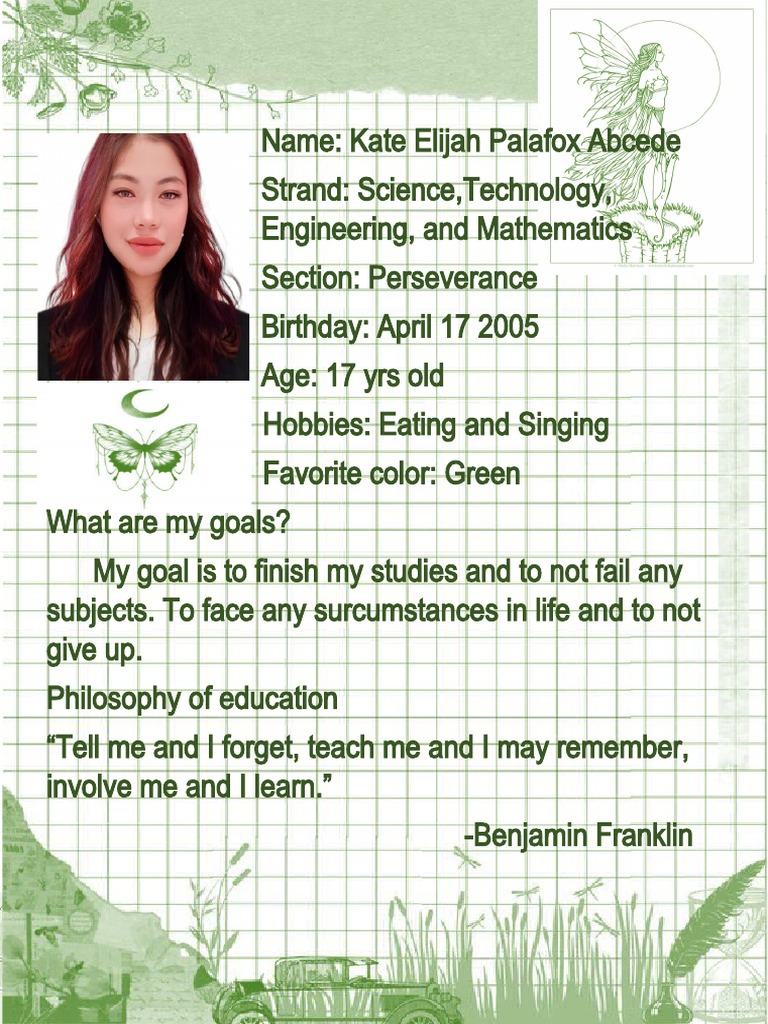 Personal Development Template2 | PDF | Feeling | Adolescence