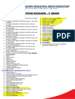 Utiles Escolares de 5° Grado