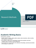 Research Methods for Academic Writing