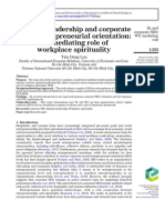 Spiritual Leadership and Corporate Social Entrepreneurial Orientation The Mediating Role of Workplace Spirituality