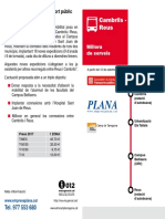 Cambrils - Reus: Millora A La Xarxa de Transport Públic Entre Cambrils I Reus