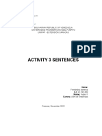 Activity 3 Sentences