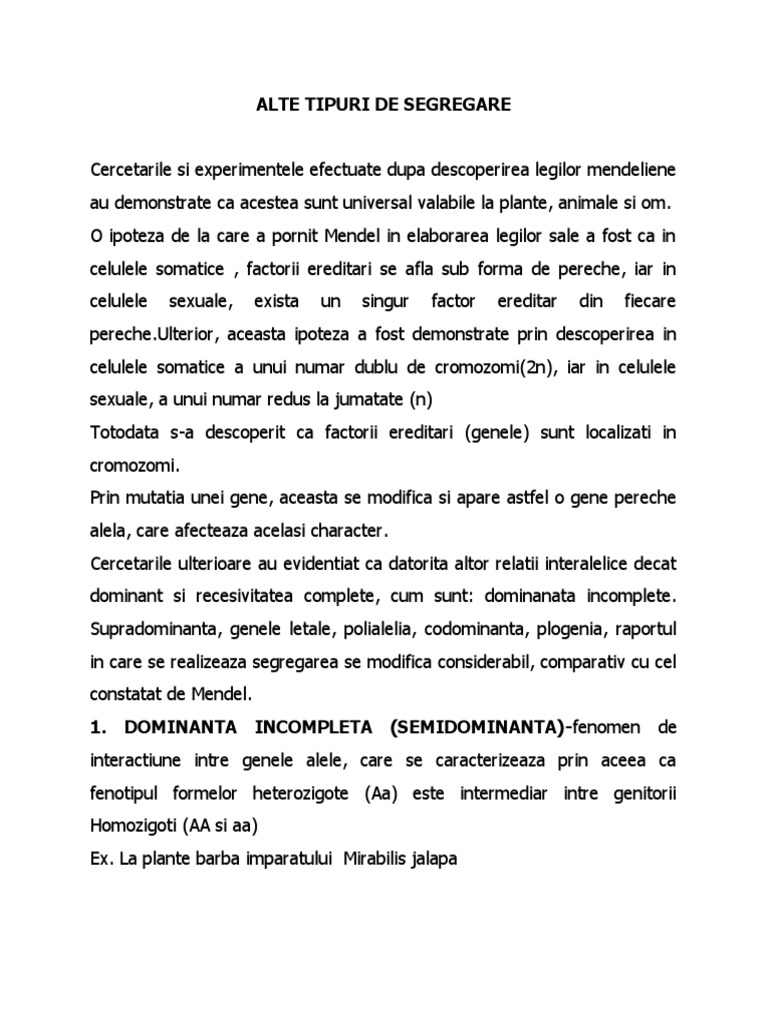 Alte Tipuri de Segregare | PDF