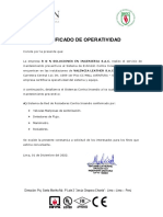 Certificado de Operatividad Del Sistema ACI - VALENCIA2