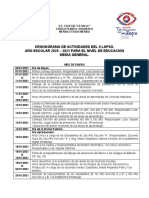 Cronograma de Actividades Ii Lapso 2020 2021 Incluida La Direccion Actualizado 0501