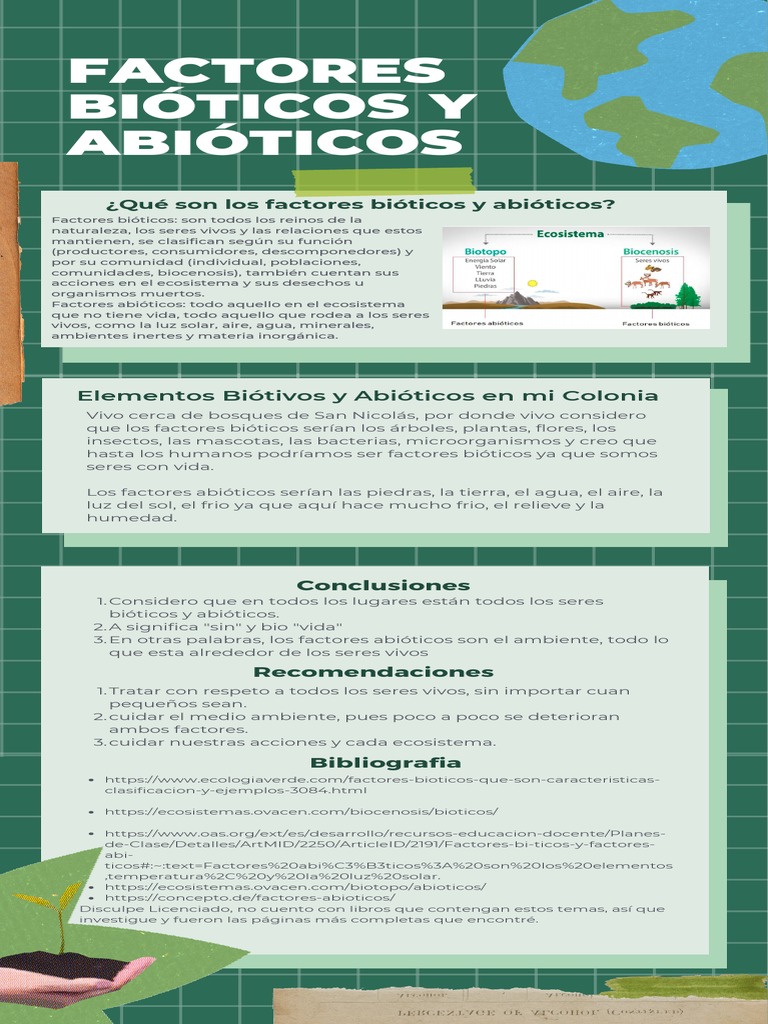Factores Bióticos y Abióticos | PDF | Ecosistema | Naturaleza