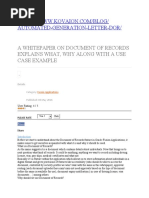 Automated-Generation-Letter-Dor/: A Whitepaper On Document of Records Explains What, Why Along With A Use Case Example