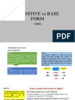 Infinitive - VS - Base Form of A Verb in Inglish