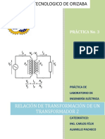 Practica 3. Relación de Transformación de Un Transformador 2