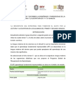 Docentes Que Leen y Escriben La Enseñanza y Parendizaje de La Lectura y La Escritura en 1º y 2º Grados