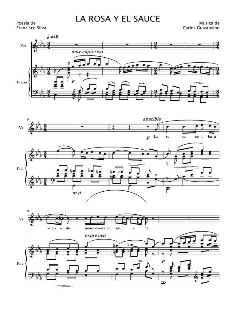 La Rosa y El Sauce Carlos Guastavino. Do Mineur PDF