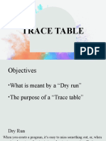 Trace Table