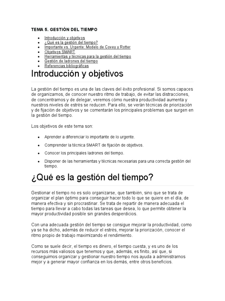 Estrategias Efectivas de Gestión del Tiempo | PDF | Gestión del tiempo ...