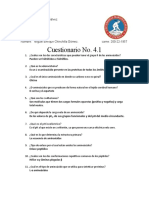 Bioquímica I - Cuestionario 4.1 sobre aminoácidos y estructuras de proteínas