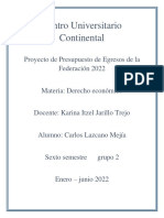 Proyecto de Presupuesto de Egresos de La Federación 2022