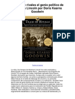 Equipo de Rivales El Genio Político de Abraham Lincoln Por Doris Kearns Goodwin - 5 Estrellas Reseña Del Libro