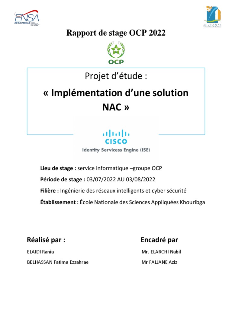 Rapport de stage : Solution NAC OCP 2022 | PDF | Rayon (géométrie ...