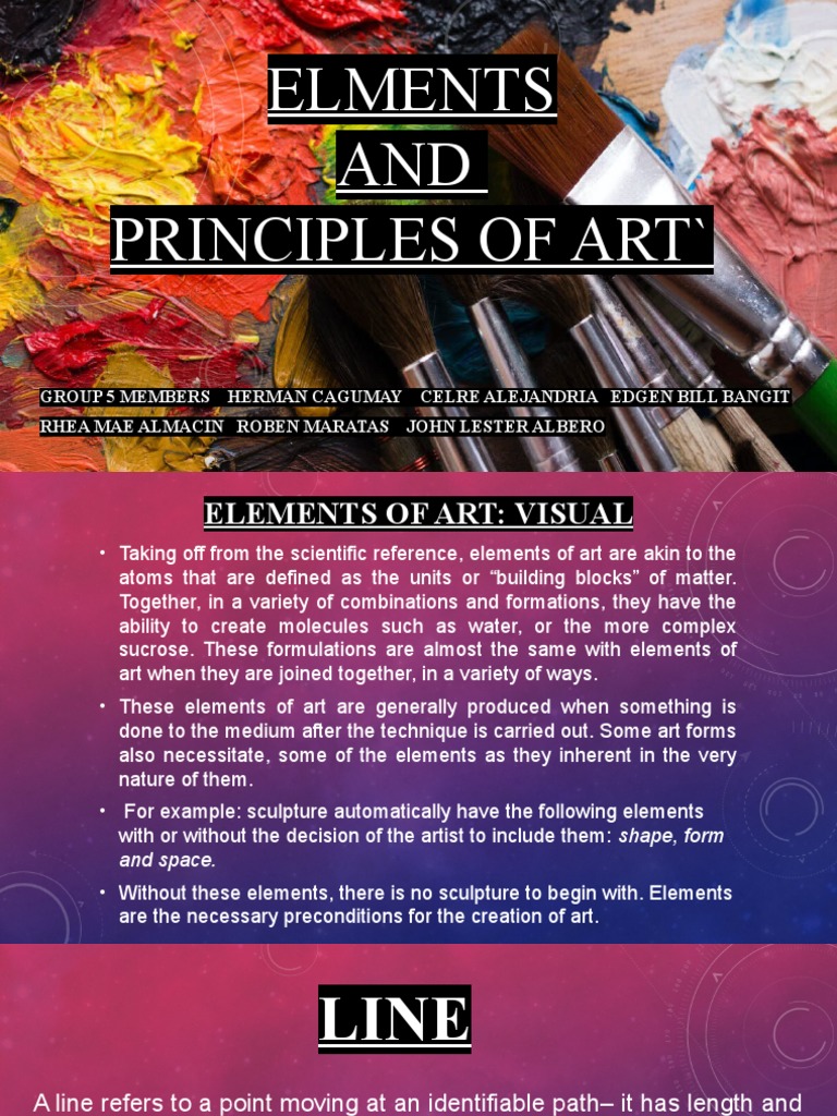 Elements and Principles of Art PDF Tempo Color