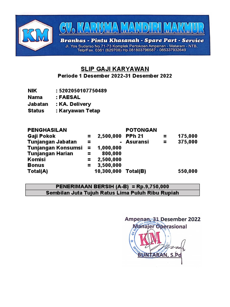 SLIP GAJI KARYAWAN PDF