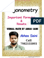 Trigonometry Important Formulas and Results by Abhas Saini