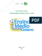 Plano de ação para implementação dos itinerários formativos em 134 escolas