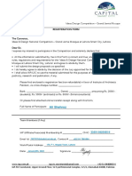 Registration Form For Ideas Design Competition - Grand Jamia Mosque