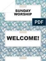 Sunday Worship Service Welcome Announcements Praise and Worship at MBC