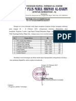 Surat Keterangan Dispensasi + Program Latihan