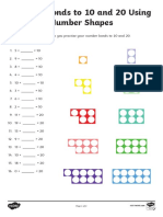 T N 5521 Number Bonds To 10 and 20 Using Number Shapes Activity Sheet