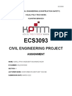Assignment - Ecs3093 - Civil Engineering Project KPTM