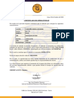 8.1 Certificado de Operatividad Bey-775