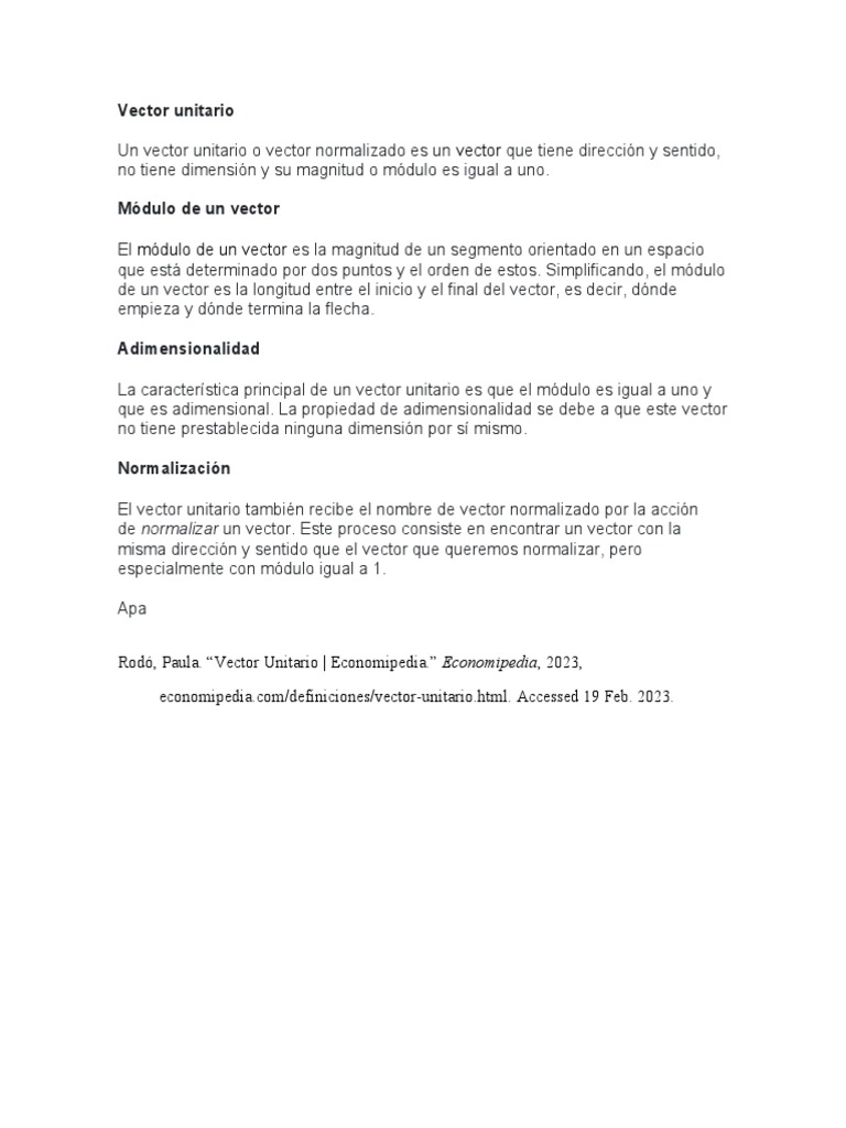 Vector Unitario PDF