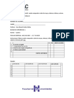 LISTA DE COTEJO PARA EVALUAR Cuadro Comparativo Historia 1