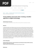 Young Children and Screen Time - Creating A Mindful Approach To Digital Technology - Australian Educational Computing