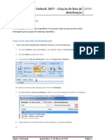 Objectivo do Documento - Outlook criar lista distribuição