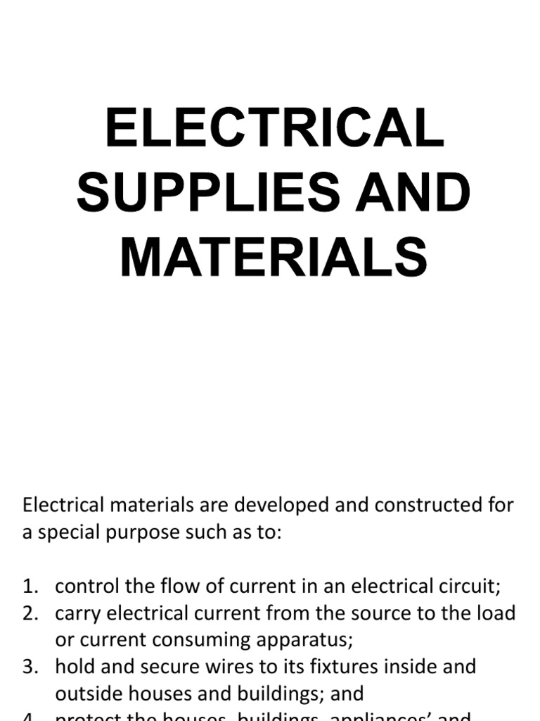 An Overview of Common Electrical Materials Used in Wiring Installations
