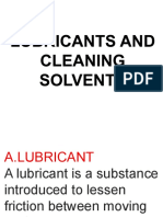Lubricants and Cleaning Solvents