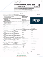 2nd Puc Chemistory State Level Preparatory Exam Question Paper 2023