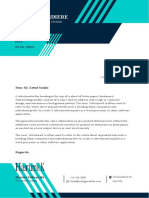 Green Blue Minimalist Modern Business Letter 