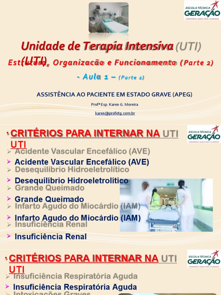 Aula+ (Parte+2) + +Estrutura,+Organização,+Funcionamento+ +UTI | PDF ...