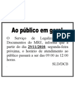 Ao público em geral-aviso