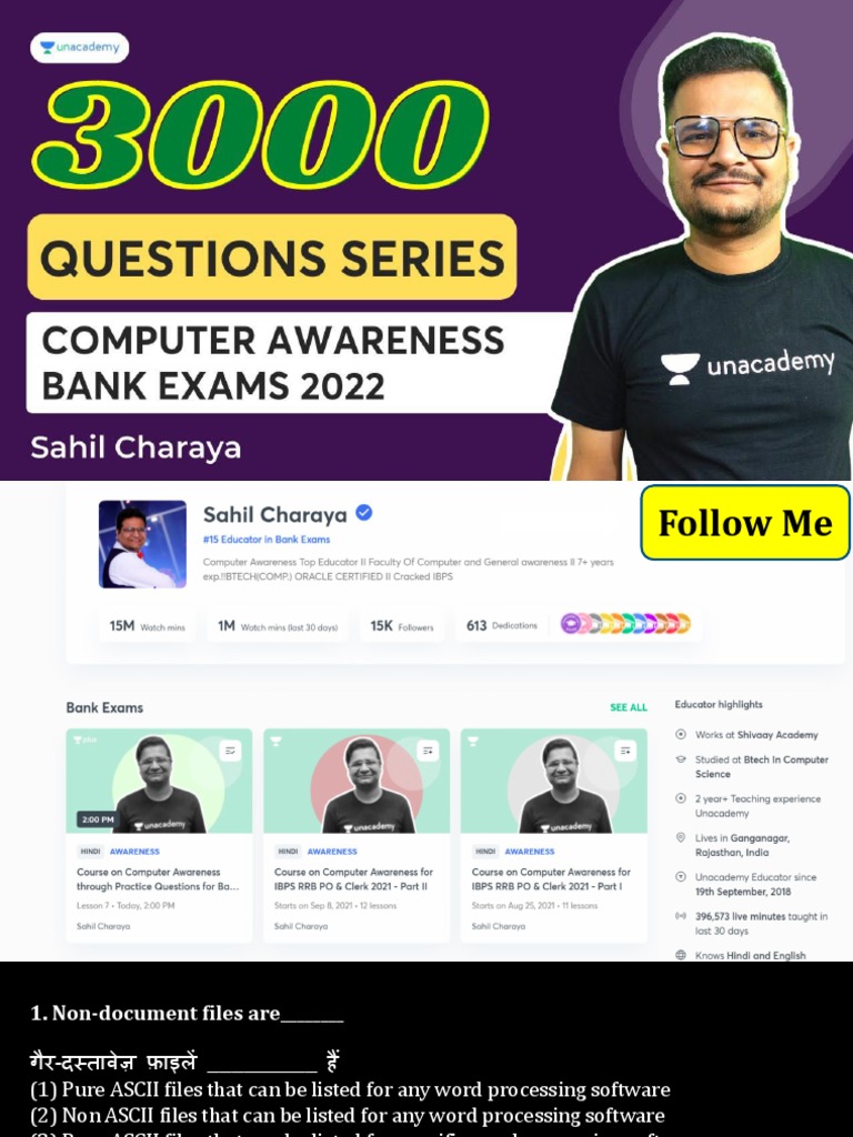 Computer Knowledge Quiz Questions | PDF | Computers