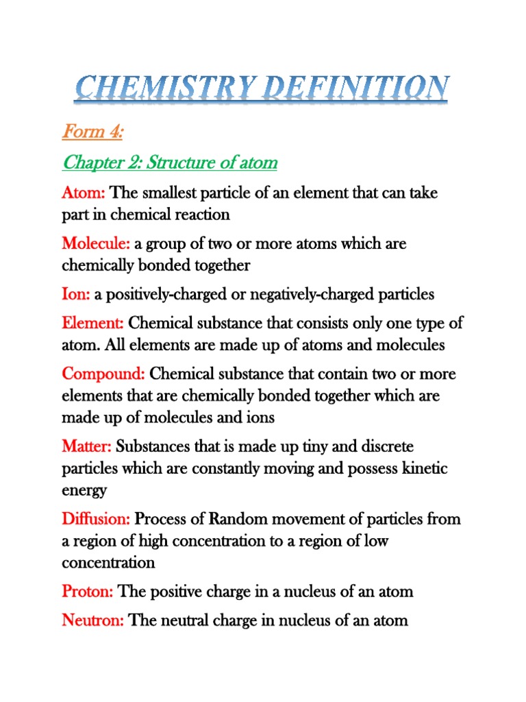 F4 F5 Chemistry Definition | PDF | Chemistry | Chemical Reactions, image size:768x1024