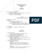 Constitutional Law I Syllabus Breakdown