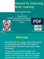 Assessment For Students Learning